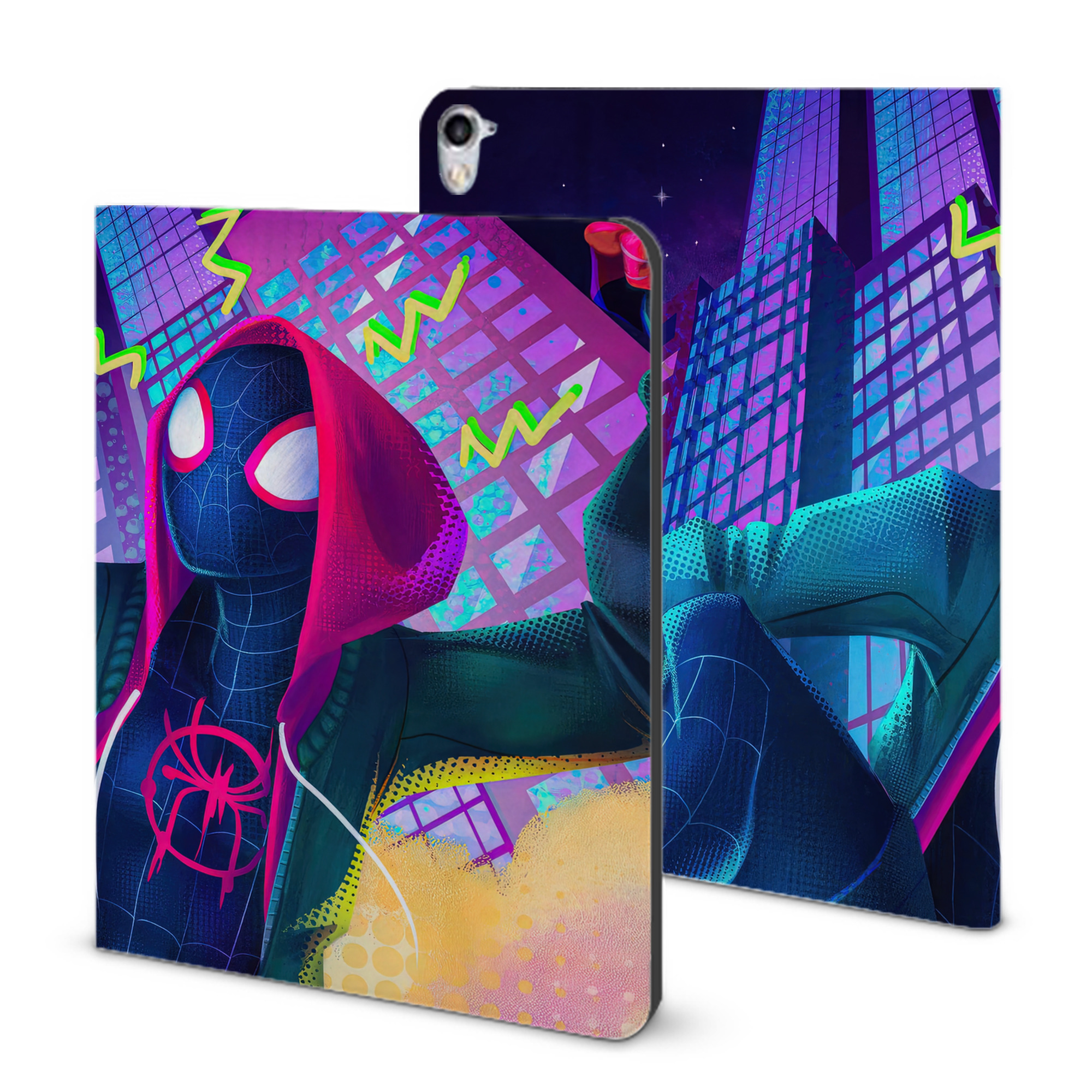 （画像用） Spider Man スパイダーマン IPad ケース ブック型 PUレザー TPU 耐衝撃 軽量 薄型 ペン収納なし 全面保護 IPad 各モデル対応